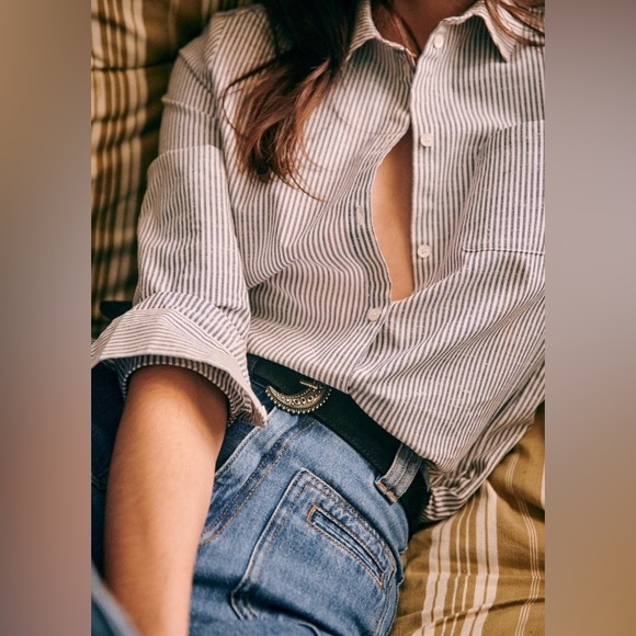 Sezane Tops - Sezane Tomboy Shirt Striped Size 36
